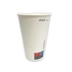 Trinkbecher 300ml Pappe wei 2000 Stk.